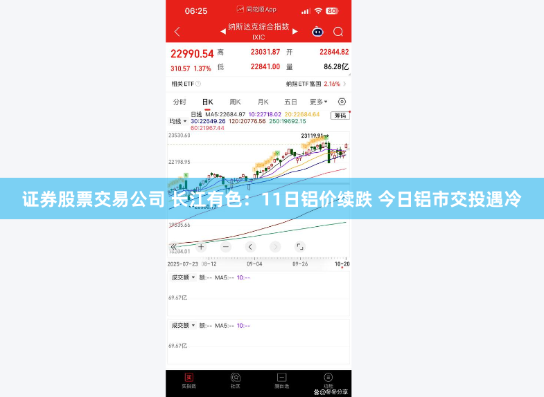 证券股票交易公司 长江有色：11日铝价续跌 今日铝市交投遇冷