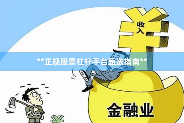 **正规股票杠杆平台甄选指南**